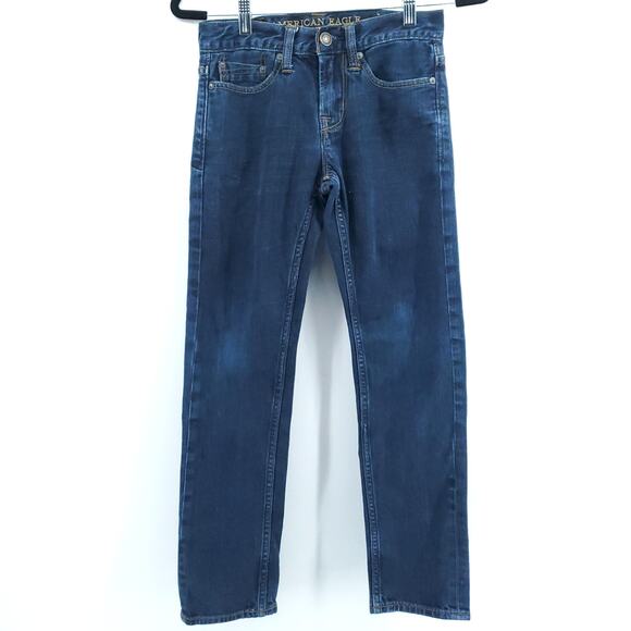 AEO Urban Classic Street Style MidRise Dark Wash Skinny Denim Stretch Jean 26X28 - Picture 1 of 11